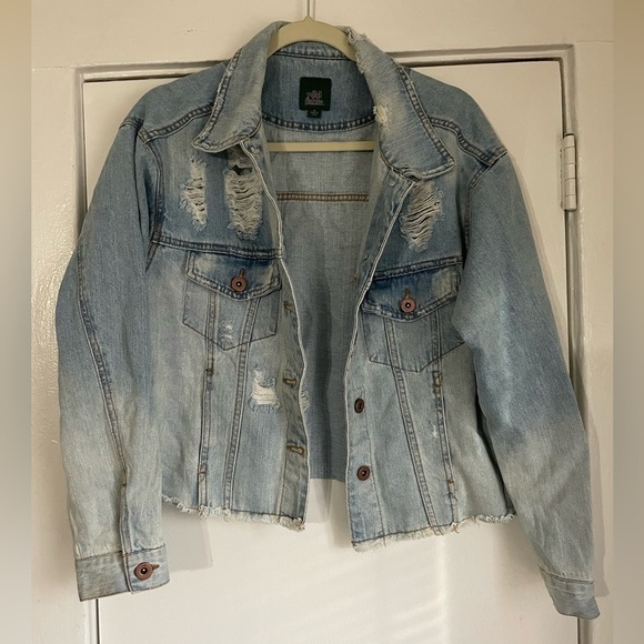 Wild Fable distressed ombré Jean jacket size medium - Picture 1 of 7